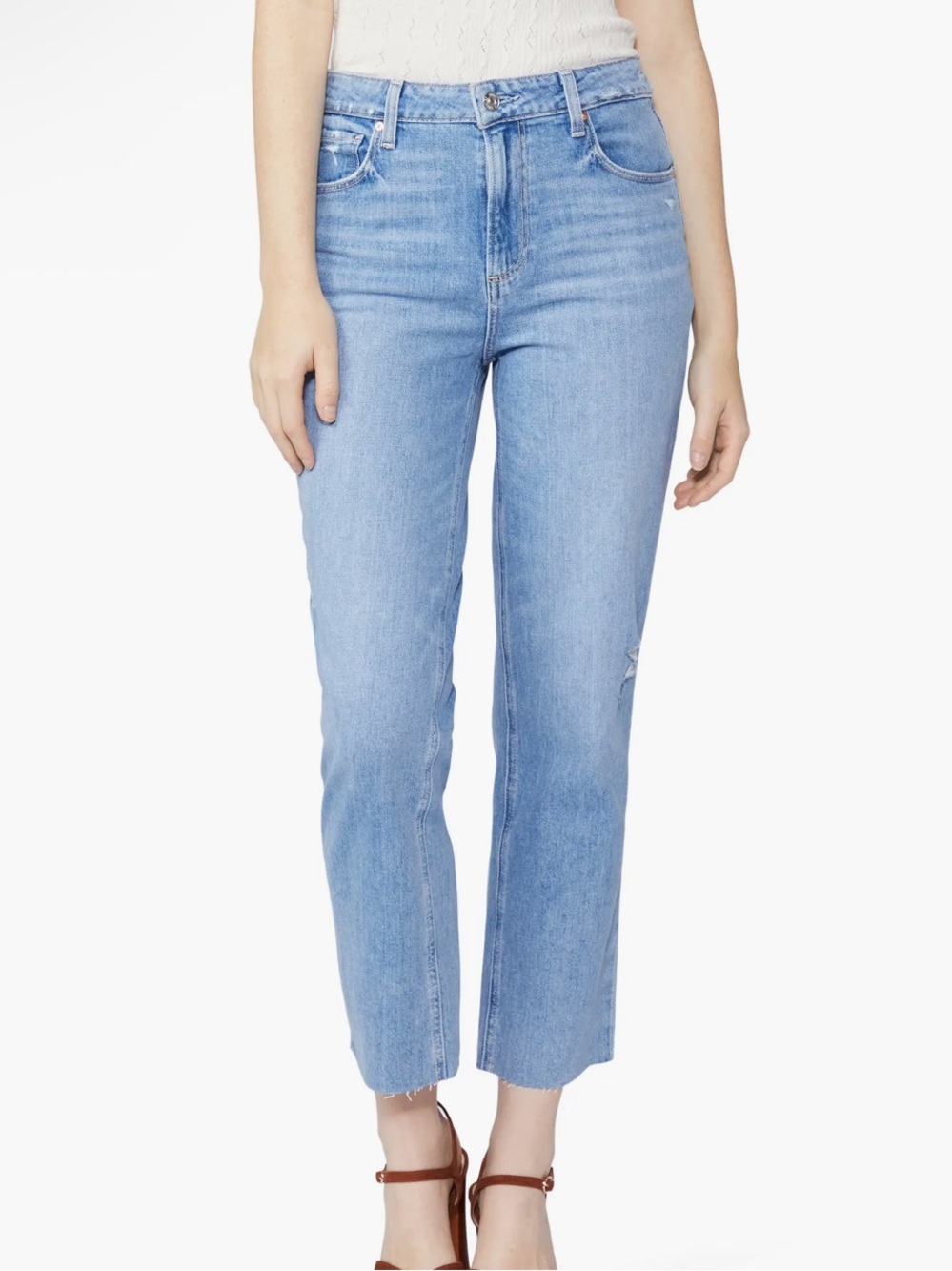 PAIGE Sarah straight ankle jeans